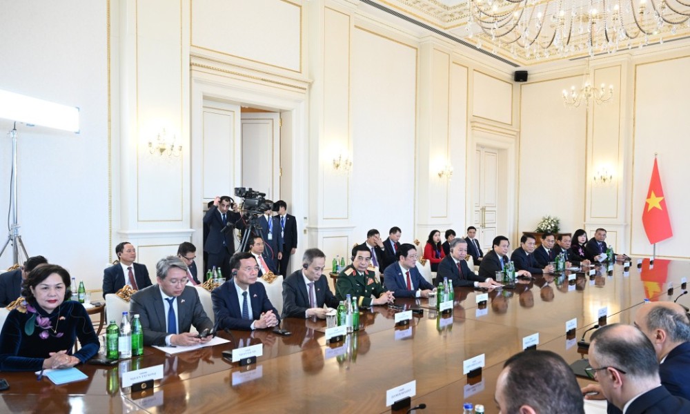 Prezidentin To Lam ilə geniş tərkibdə görüşü başa çatdı - YENİLƏNİB (FOTOLAR)